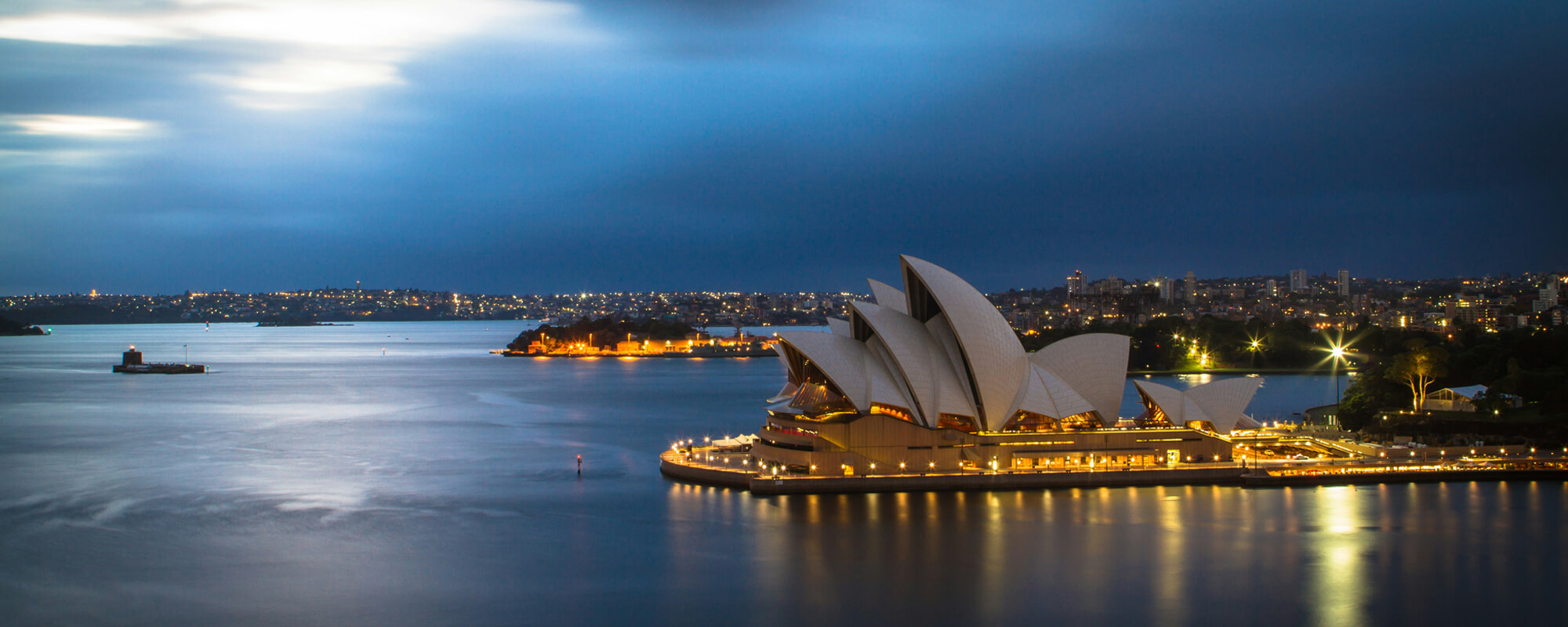 Australian harbour at dusk